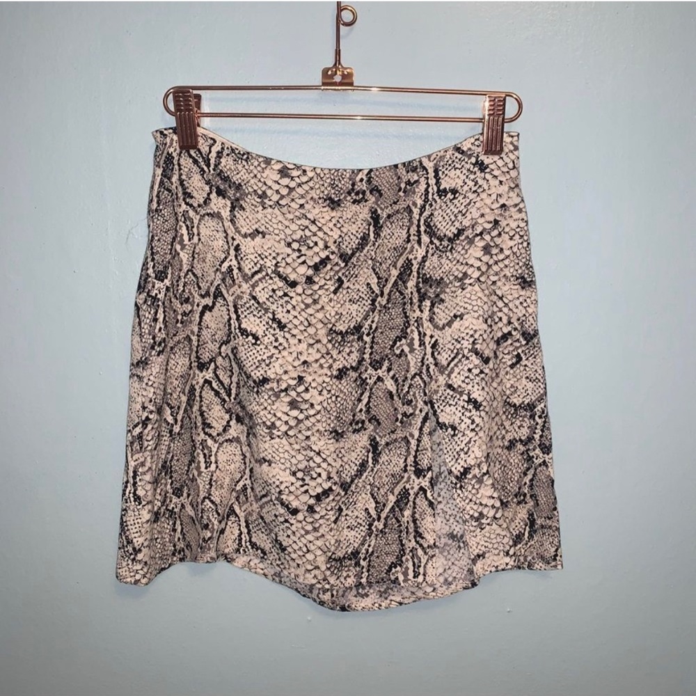 Reformation Margot In Rattlesnake Slit Skirt 0 - Picture 2 of 5